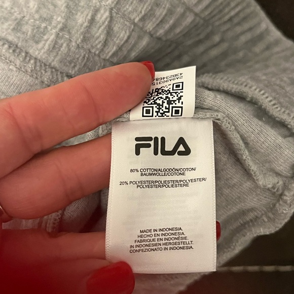 ***NEW Fila Heather Grey VELOUR Track Jacket with logo and weighted zipper (M) - Picture 8 of 16